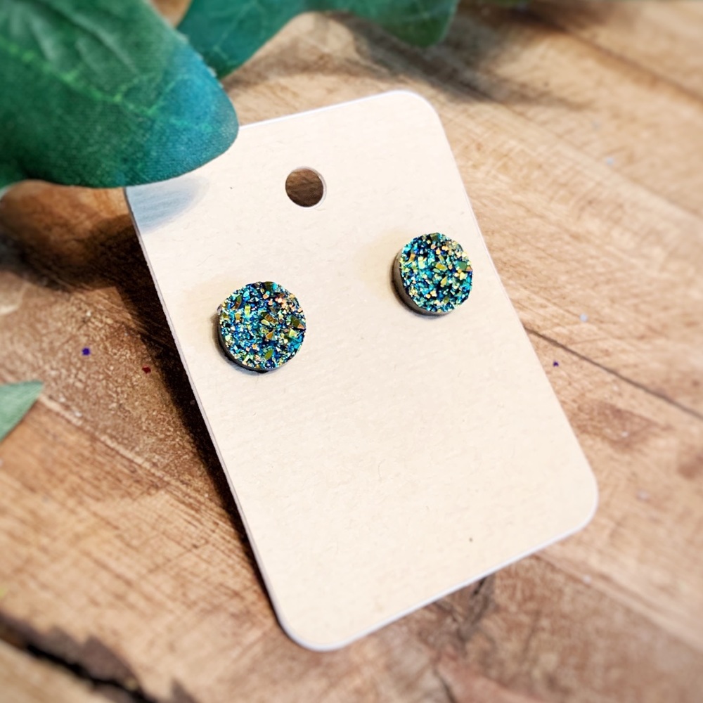 Handmade Druzy Stud Earrings